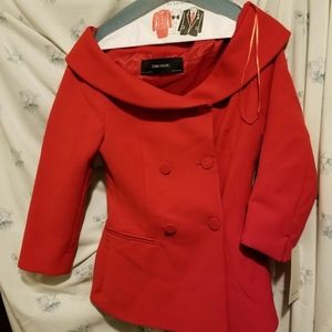 zara boat neck blazer